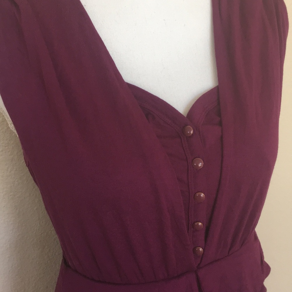 Marc By Marc Jacobs Plum Ruffle Button Dress Nwot - image 3